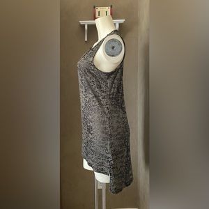 Unbranded Tank Top Tunic Semi sheer Hi- Low black and olive green